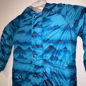 Gymboree Boys Winter Ski Jacket Coat Blue Mountain Graphic size 4/5‎